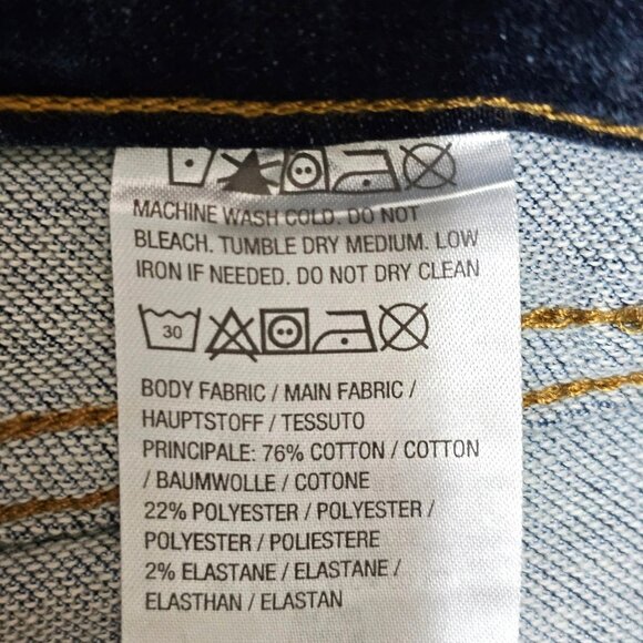 Haute Hippie Tribe Women's Denim Bermuda Shorts Size 14 Frayed Hem Stretchy Cott - Picture 5 of 9